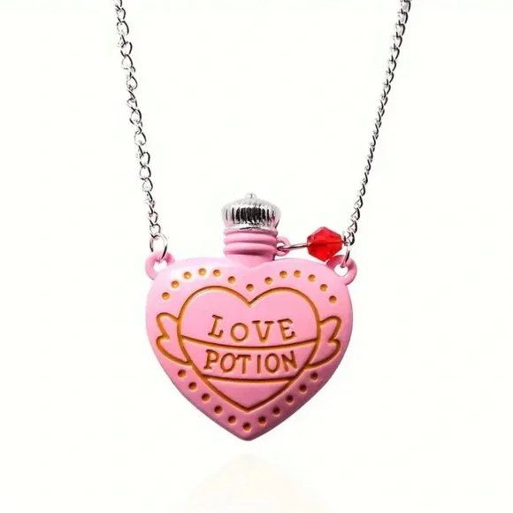 Love Potion Heart Necklaces in Pink and Silver BNWT - Picture 3 of 7